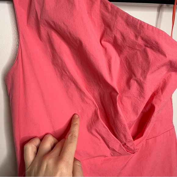 Derek Lam - Coral One Shoulder Puff Dress bubble hem mini dress RTR IT 38/ US 2 - Picture 4 of 14